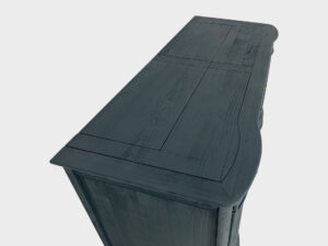 Blue cherry wood 43 inch tv lift cabinet with hinged doors