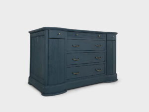 Blue cherry wood 43 inch tv lift cabinet with hinged doors
