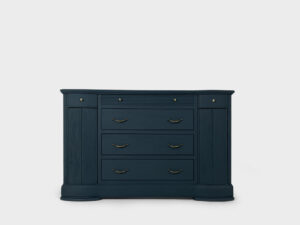Blue cherry wood 43 inch tv lift cabinet with hinged doors