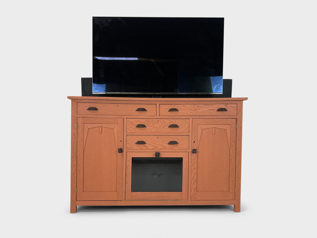 1930s TV lift cabinet 55 inch