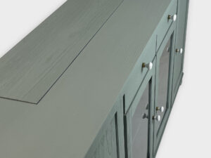 TV Lift Cabinet pine in the colour Farrow & Ball French Gray No.18 for max 55 inch