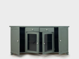 TV Lift Cabinet pine in the colour Farrow & Ball French Gray No.18 for max 55 inch