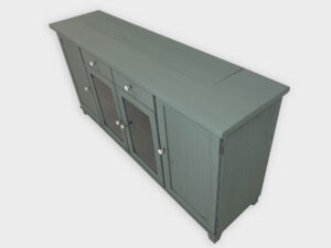 TV Lift Cabinet pine in the colour Farrow & Ball French Gray No.18 for max 55 inch