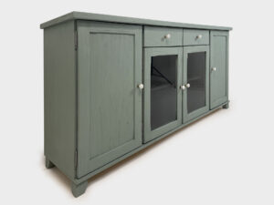 TV Lift Cabinet pine in the colour Farrow & Ball French Gray No.18 for max 55 inch