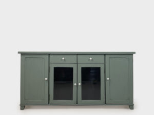 TV Lift Cabinet pine in the colour Farrow & Ball French Gray No.18 for max 55 inch