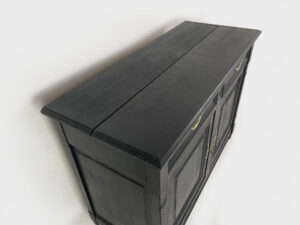 Black cherry wood 50 inch tv lift cabinet