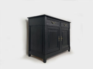 Black cherry wood 50 inch tv lift cabinet