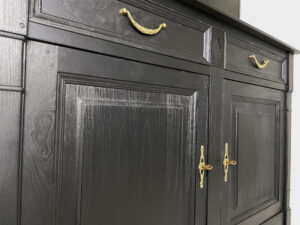 Black cherry wood 50 inch tv lift cabinet