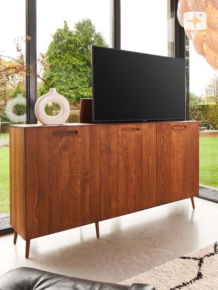 TV lift meubel 'Echo' geschikt voor 55 inch TV - 3 deurs