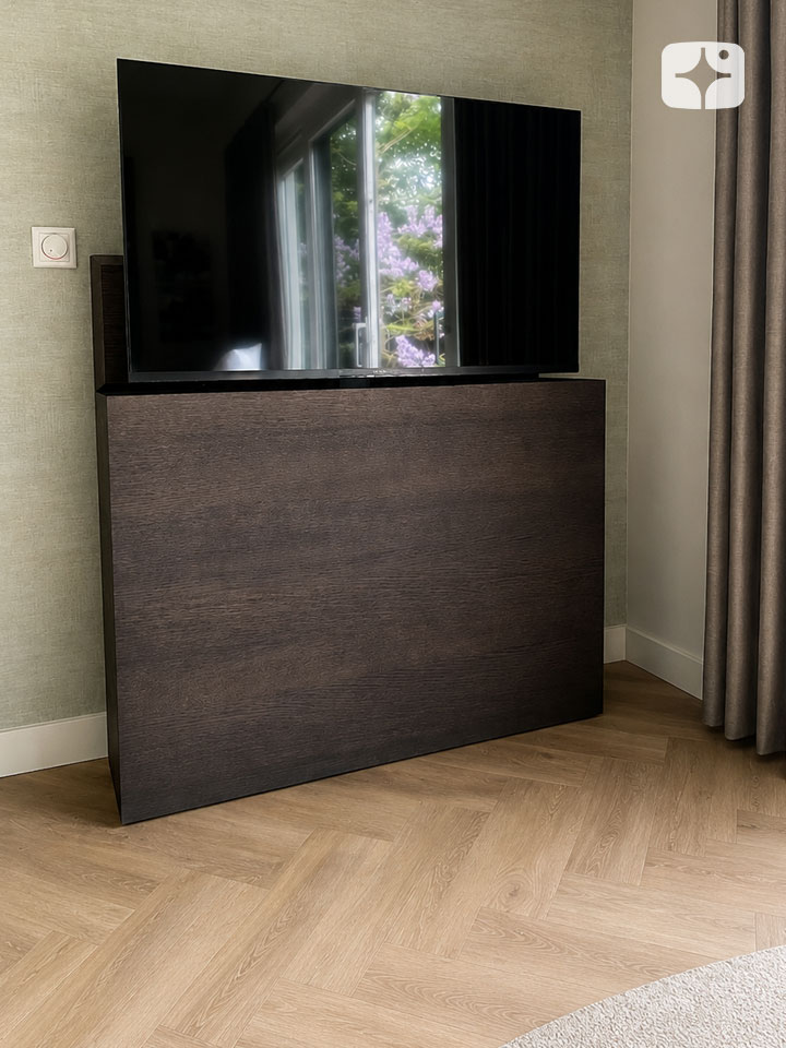 TV lift meubel 'Frame' geschikt voor 55 inch TV - Kleur Lava