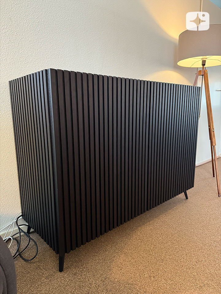 TV lift meubel 'Kite' geschikt voor 55 inch TV - 2 deurs CBM 381 zwart