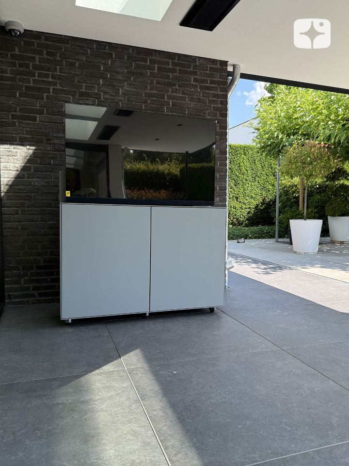 TV lift meubel 'Lucid' geschikt voor 55 inch TV - 2-deurs overkapping